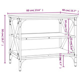 ZNTS TV Cabinet Smoked Oak 60x40x50 cm Engineered Wood 825784