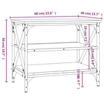 ZNTS TV Cabinet Brown Oak 60x40x50 cm Engineered Wood 825786