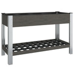 ZNTS Garden Raised Bed with Shelf Grey 120x50x75 cm WPC 362570