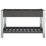 ZNTS Garden Raised Bed with Shelf Grey 120x50x75 cm WPC 362570