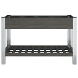 ZNTS Garden Raised Bed with Shelf Grey 120x50x75 cm WPC 362570
