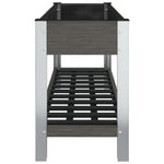 ZNTS Garden Raised Bed with Shelf Grey 120x50x75 cm WPC 362570