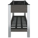 ZNTS Garden Raised Bed with Shelf Grey 120x50x75 cm WPC 362570