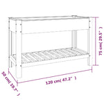 ZNTS Garden Raised Bed with Shelf Grey 120x50x75 cm WPC 362570
