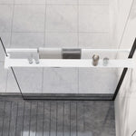 ZNTS Shower Shelf for Walk-in Shower Wall White 80 cm Aluminium 153625