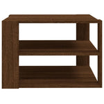 ZNTS Coffee Table Brown Oak 60x60x40 cm Engineered Wood 826628