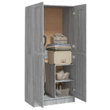 ZNTS Wardrobe Grey Sonoma 82.5x51.5x180 cm Engineered Wood 826639