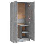 ZNTS Wardrobe Grey Sonoma 82.5x51.5x180 cm Engineered Wood 826639
