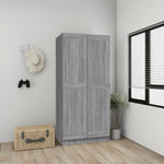 ZNTS Wardrobe Grey Sonoma 82.5x51.5x180 cm Engineered Wood 826639