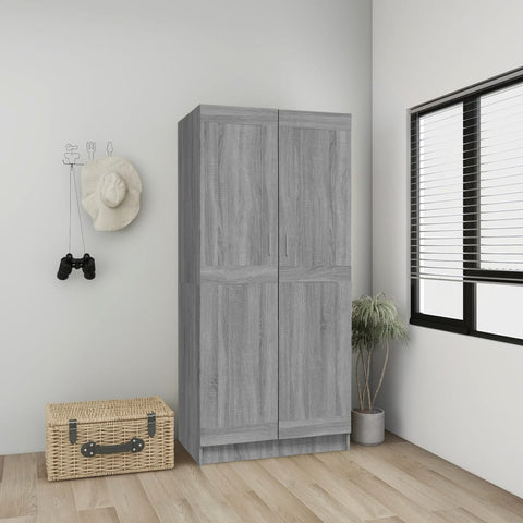 ZNTS Wardrobe Grey Sonoma 82.5x51.5x180 cm Engineered Wood 826639