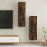 ZNTS Wall-mounted TV Cabinets 2 pcs Smoked Oak 30.5x30x110 cm 826677