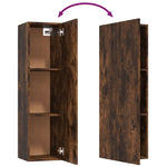 ZNTS Wall-mounted TV Cabinets 2 pcs Smoked Oak 30.5x30x110 cm 826677