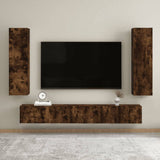 ZNTS Wall-mounted TV Cabinets 2 pcs Smoked Oak 30.5x30x110 cm 826677