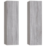 ZNTS Wall-mounted TV Cabinets 2 pcs Grey Sonoma 30.5x30x110 cm 826679