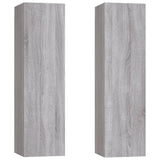 ZNTS Wall-mounted TV Cabinets 2 pcs Grey Sonoma 30.5x30x110 cm 826679