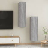ZNTS Wall-mounted TV Cabinets 2 pcs Grey Sonoma 30.5x30x110 cm 826679