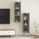 ZNTS Wall-mounted TV Cabinets 2 pcs Grey Sonoma 30.5x30x110 cm 826679