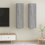 ZNTS Wall-mounted TV Cabinets 2 pcs Grey Sonoma 30.5x30x110 cm 826679