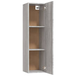 ZNTS Wall-mounted TV Cabinets 2 pcs Grey Sonoma 30.5x30x110 cm 826679