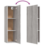 ZNTS Wall-mounted TV Cabinets 2 pcs Grey Sonoma 30.5x30x110 cm 826679