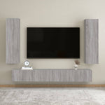ZNTS Wall-mounted TV Cabinets 2 pcs Grey Sonoma 30.5x30x110 cm 826679