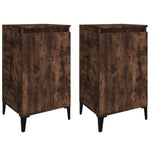 ZNTS Bedside Cabinets 2 pcs Smoked Oak 40x35x70 cm Engineered Wood 819655