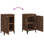 ZNTS Bedside Cabinets 2 pcs Smoked Oak 40x35x70 cm Engineered Wood 819655