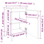 ZNTS Bedside Cabinets 2 pcs Smoked Oak 40x35x70 cm Engineered Wood 819655