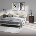 ZNTS Bedside Cabinets 2 pcs Smoked Oak 40x35x70 cm Engineered Wood 819655