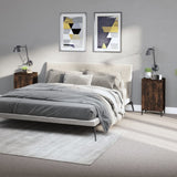 ZNTS Bedside Cabinets 2 pcs Smoked Oak 40x35x70 cm Engineered Wood 819655