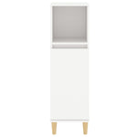 ZNTS Bathroom Cabinet White 30x30x100 cm Engineered Wood 819804