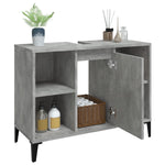 ZNTS Sink Cabinet Concrete Grey 80x33x60 cm Engineered Wood 821296