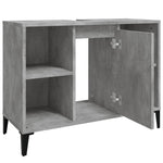 ZNTS Sink Cabinet Concrete Grey 80x33x60 cm Engineered Wood 821296