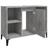 ZNTS Sink Cabinet Concrete Grey 80x33x60 cm Engineered Wood 821296