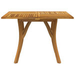 ZNTS Garden Table 110x110x75 cm Solid Wood Acacia 363305