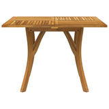 ZNTS Garden Table 110x110x75 cm Solid Wood Acacia 363305
