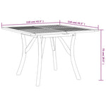 ZNTS Garden Table 110x110x75 cm Solid Wood Acacia 363305