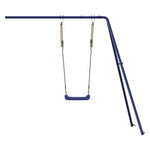 ZNTS Slide and Swing for Playhouse Blue Polypropylene 826604