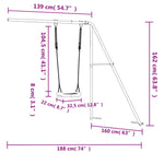 ZNTS Slide and Swing for Playhouse Blue Polypropylene 826604