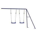 ZNTS Slide and Swings for Playhouse Blue Polypropylene 826606