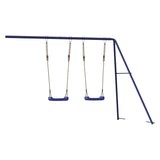 ZNTS Slide and Swings for Playhouse Blue Polypropylene 826606