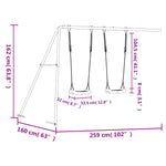 ZNTS Slide and Swings for Playhouse Blue Polypropylene 826606