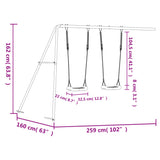 ZNTS Slide and Swings for Playhouse Blue Polypropylene 826606