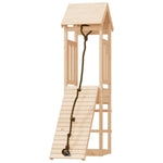 ZNTS Playhouse with Climbing Wall Solid Wood Pine 3155810