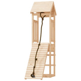 ZNTS Playhouse with Climbing Wall Solid Wood Pine 3155810