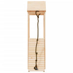 ZNTS Playhouse with Climbing Wall Solid Wood Pine 3155810
