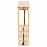 ZNTS Playhouse with Climbing Wall Solid Wood Pine 3155810