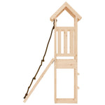 ZNTS Playhouse with Climbing Wall Solid Wood Pine 3155810