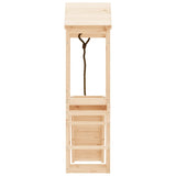 ZNTS Playhouse with Climbing Wall Solid Wood Pine 3155810