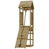 ZNTS Playhouse with Climbing Wall Impregnated Wood Pine 3155812